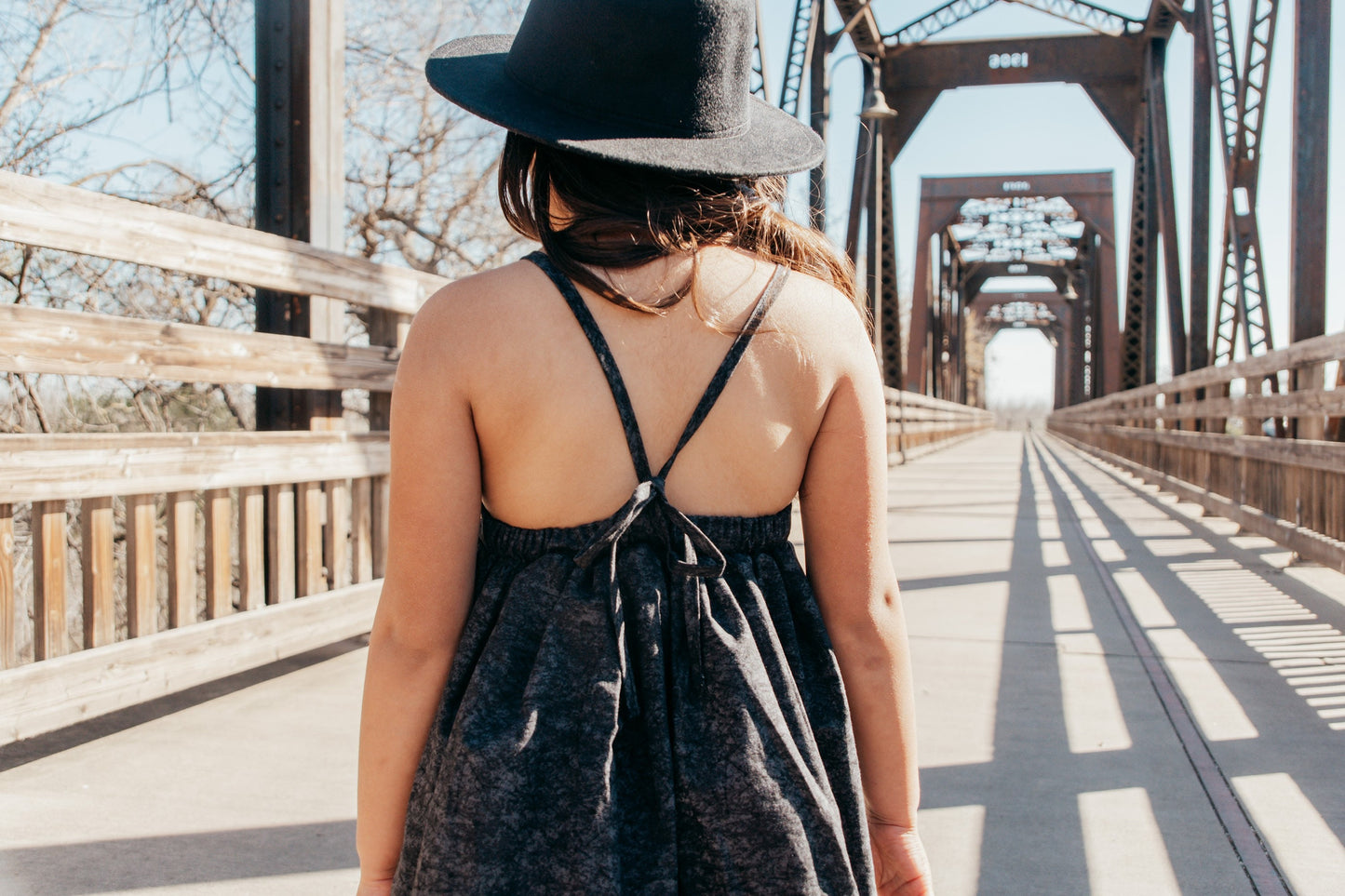 Black tie back dress baby / toddler girls